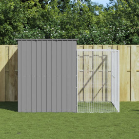 Dog House Light Grey Galvanized Steel Medium Durable Do...