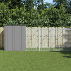 Dog House Light grey Galvanized steel Large Durable Dog...