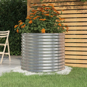 Garden Planter Silver Powder-coated steel 31.5 x 26.8 i...