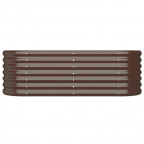 Garden Raised Bed Brown Powder-Coated Steel 44.9 x 15.7...