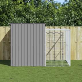 Dog House Light Grey Galvanized Steel Large Durable Dog...