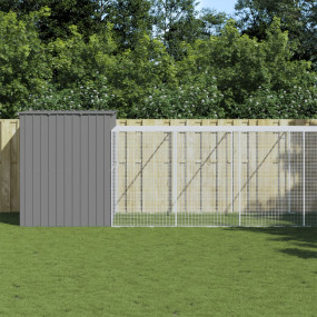 Dog House Light Grey Galvanized Steel Large Durable Dog...