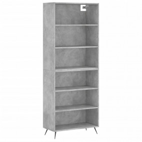 Highboard Concrete Grey Engineered Wood, Metal Highboar...