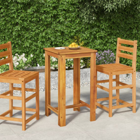 Garden Bar Table Natural Wood Solid acacia wood Medium ...