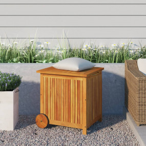 Garden Storage Box Brown Solid acacia wood 23.6x19.7x22...