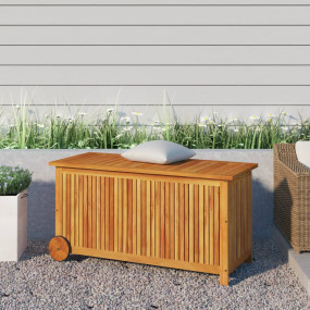 Garden Storage Box Brown Solid Acacia Wood 44.5 x 19.7 ...