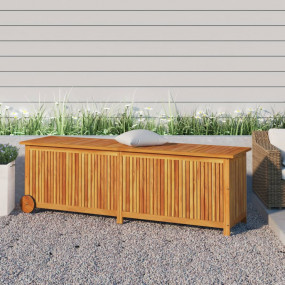 Garden Storage Box Natural wood Solid Acacia wood