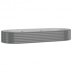 Garden Raised Bed Grey Powder-coated steel 98.0 x 39.4 ...