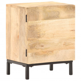 Bedside Cabinet Natural Solid mango wood with powder-co...
