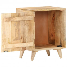 Bedside Cabinet Natural Solid mango wood Compact Bedsid...