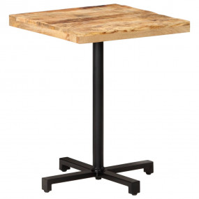 Bistro Table Natural wood, Black Rough mango wood, Iron...