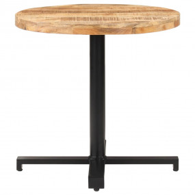 Bistro Table Brown, Black Rough Mango Wood, Iron Medium...