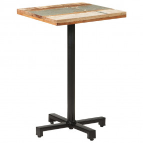 Bistro Table Mixed color Solid reclaimed wood, Powder-c...