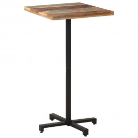 Bistro Table Mixed colors with black base Solid reclaim...