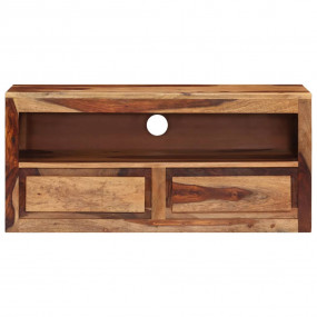 TV Cabinet Natural Sheesham Solid Sheesham Wood Medium ...