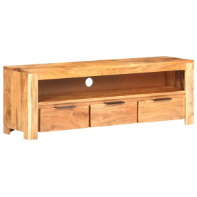 TV Cabinet Natural Acacia Solid Acacia Wood 46.9 in TV ...