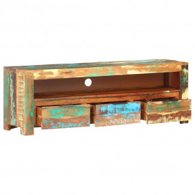 TV Cabinet Multicolor Solid reclaimed wood Medium TV Ca...