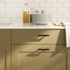 Cabinet Handle Set of 20 Black Stainless Steel 3.9 x 1....