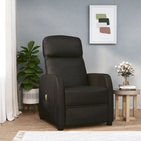 Massage Chair Black Faux leather, plywood, iron Large