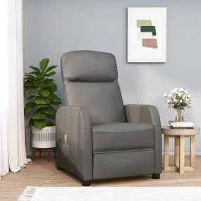 Massage Chair Anthracite Faux leather, plywood, iron Me...