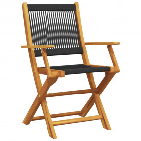 Garden Chair Set of 4 Black