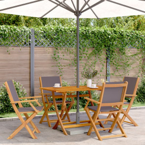 Garden Chair Set of 4 Anthracite
