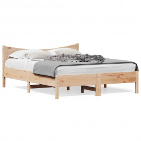 Bed Frame Natural Pine Solid Pine Wood King Bed Frame