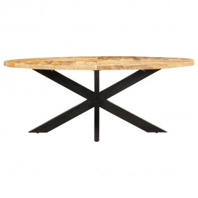 Dining Table Rough Mango Wood Large Durable Dining Tabl...