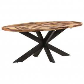 Dining Table Natural Acacia Wood Solid Acacia Wood Larg...