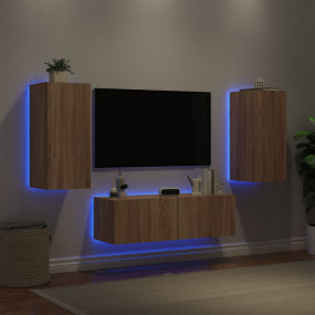 TV Wall Cabinet Sonoma Oak Engineered Wood Medium