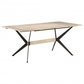 Dining Table Bleached Solid mango wood 70.9 x 35.4 in D...