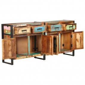 Sideboard Mixed Color Solid Reclaimed Wood and Powder-C...