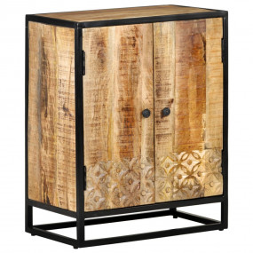 Sideboard Natural Solid Mango Wood Decorative Inlays Si...
