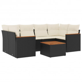 Garden Sofa Set Black PE rattan Large Modular Garden So...