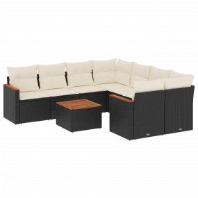Garden Sofa Set Black