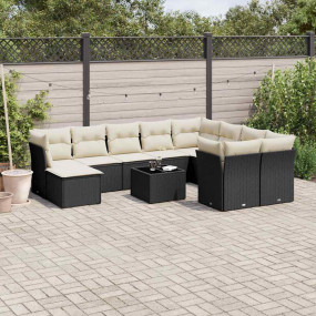 Garden Sofa Set Black