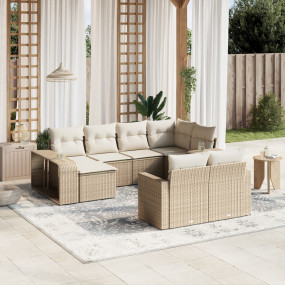 Garden Sofa Set Beige, Cream White