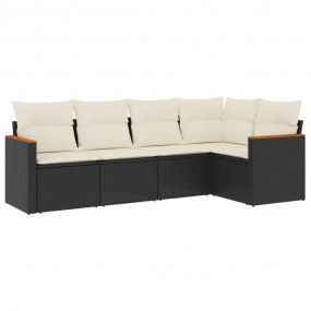 Garden Sofa Set Black PE rattan Large Modular Garden So...