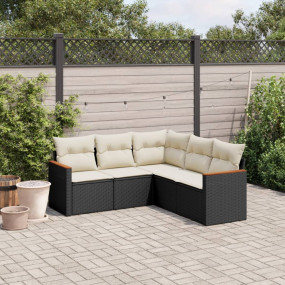 Garden Sofa Set Black