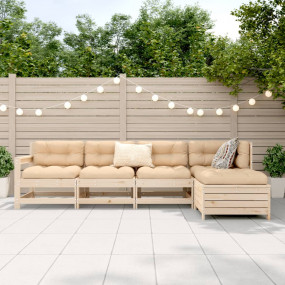 Garden Sofa Set Natural Wood Solid pine wood, Untreated...
