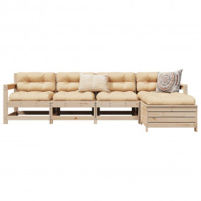 Garden Sofa Set Natural Wood Solid pine wood (untreated...
