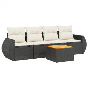 Garden Sofa Set Black