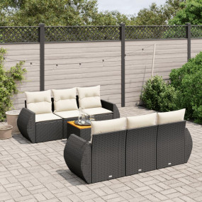 Garden Sofa Set Black PE rattan Large Modular Garden So...