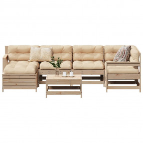 Garden Sofa Set Natural wood Solid Pine Wood Large