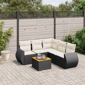 Garden Sofa Set Black and Cream