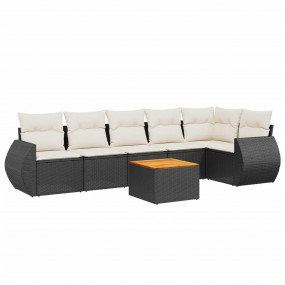 Garden Sofa Set Black, Cream White