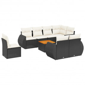 Garden Sofa Set Black, Cream White