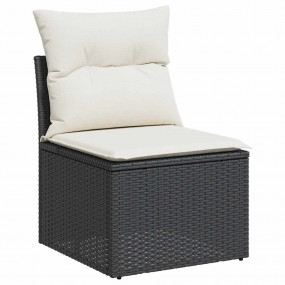 Garden Sofa Set Black, Cream White