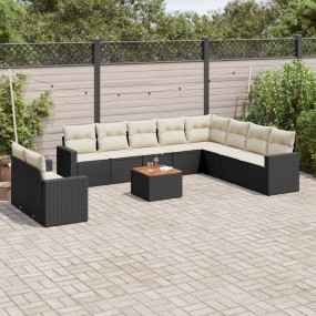 Garden Sofa Set Black