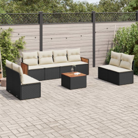 Garden Sofa Set Black